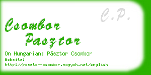 csombor pasztor business card